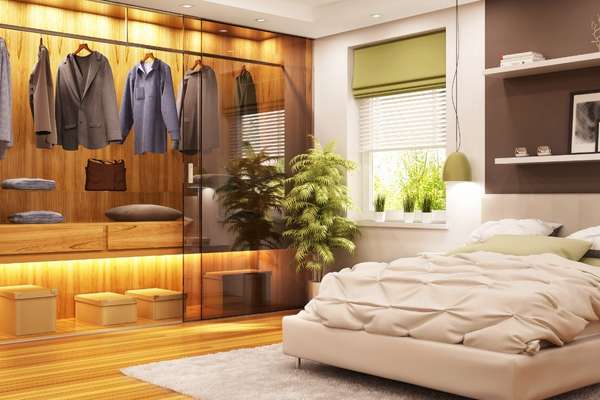 corner wardrobe ideas for small bedroom in USA